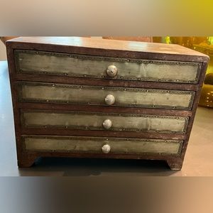 SUNDANCE CATALOG WOOD JEWELRY BOX.